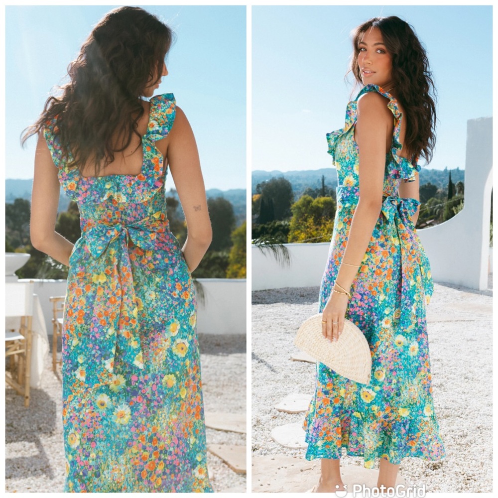 Show Me Your Mumu Alexis Dress in Painterly Petals